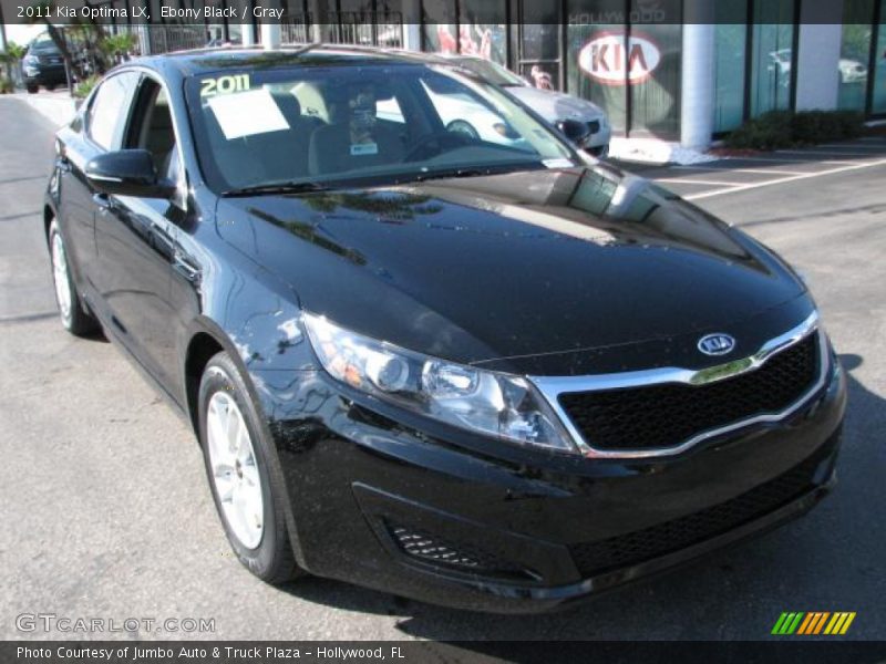 Ebony Black / Gray 2011 Kia Optima LX