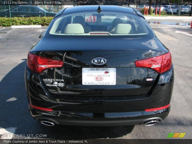 Ebony Black / Gray 2011 Kia Optima LX