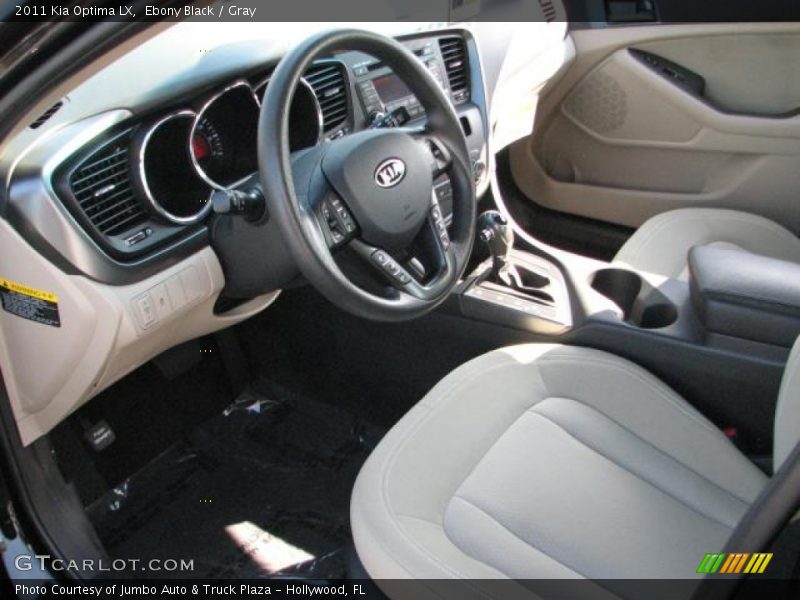 Ebony Black / Gray 2011 Kia Optima LX