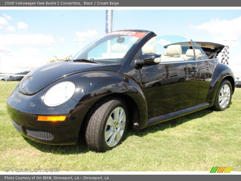 Black / Cream Beige 2008 Volkswagen New Beetle S Convertible