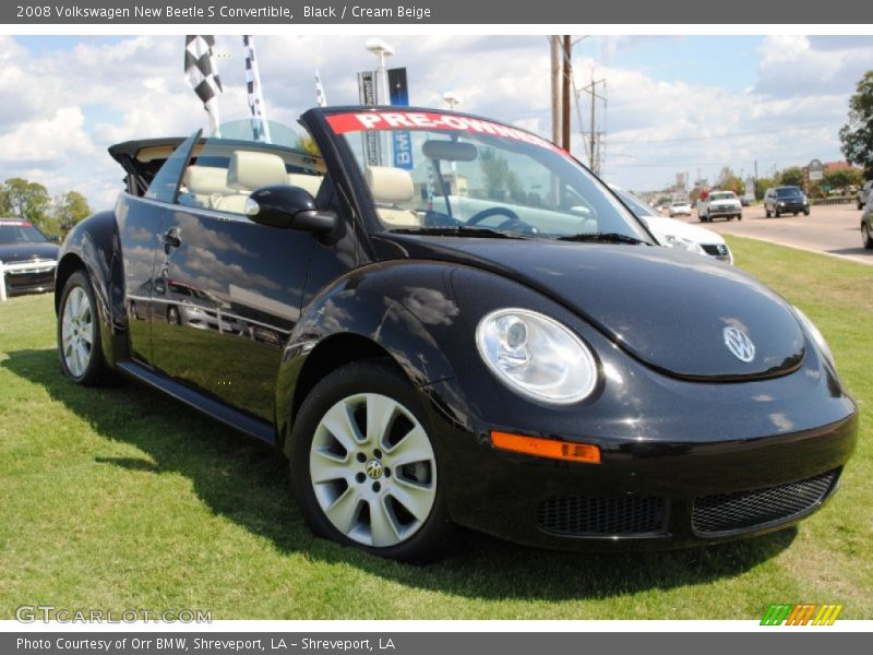 Black / Cream Beige 2008 Volkswagen New Beetle S Convertible