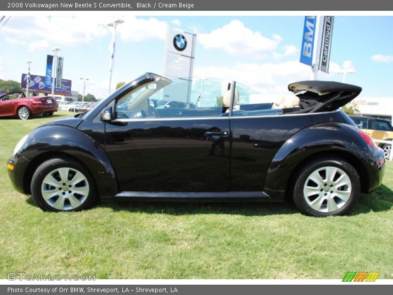 Black / Cream Beige 2008 Volkswagen New Beetle S Convertible