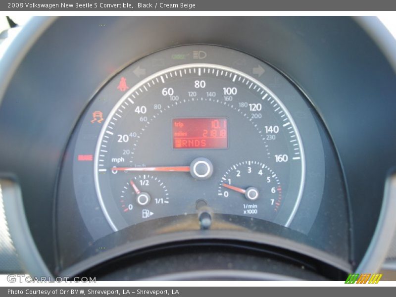  2008 New Beetle S Convertible S Convertible Gauges