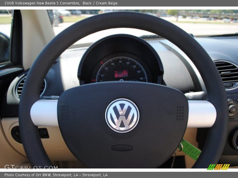Black / Cream Beige 2008 Volkswagen New Beetle S Convertible