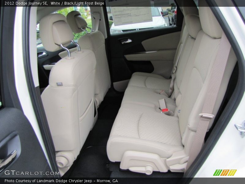 White / Black/Light Frost Beige 2012 Dodge Journey SE