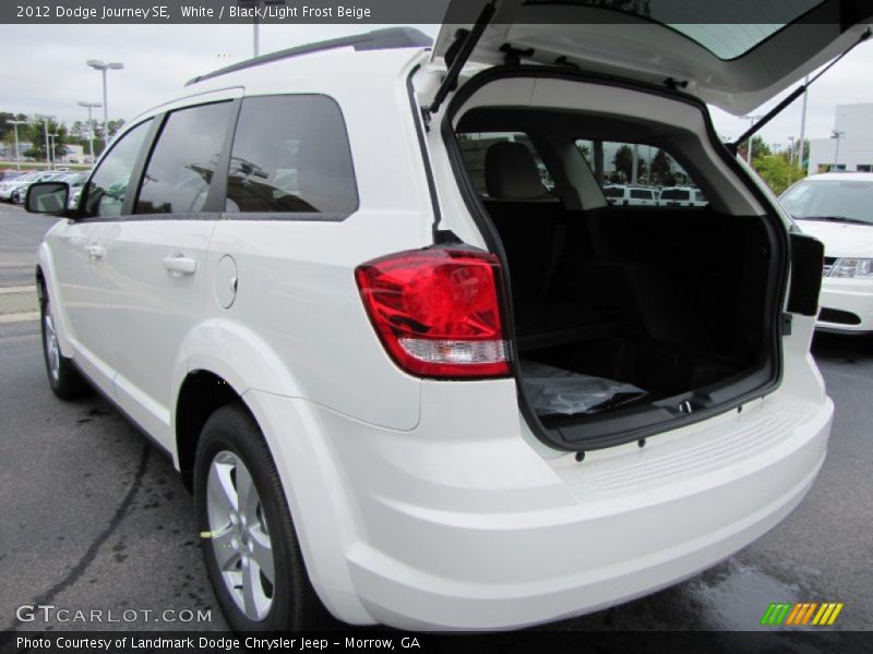 White / Black/Light Frost Beige 2012 Dodge Journey SE