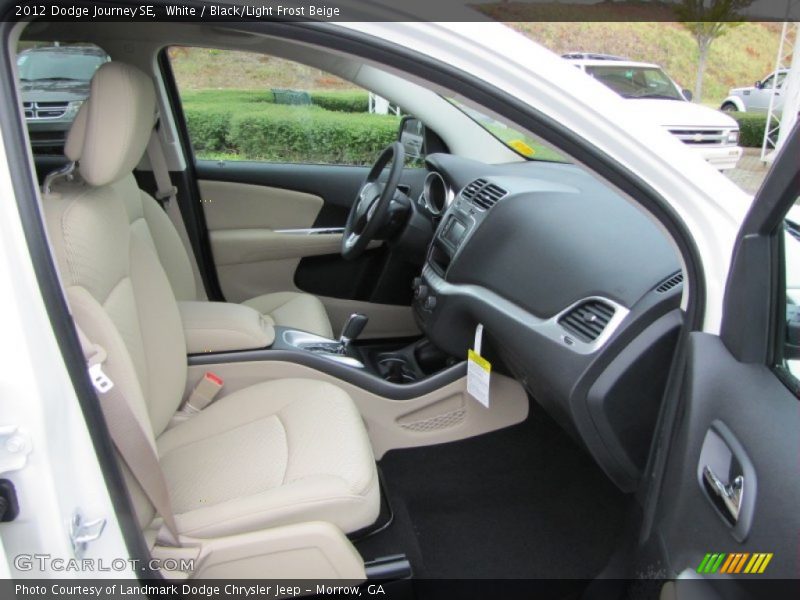 White / Black/Light Frost Beige 2012 Dodge Journey SE
