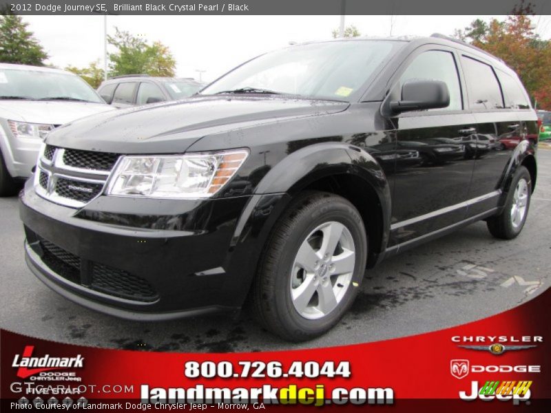 Brilliant Black Crystal Pearl / Black 2012 Dodge Journey SE