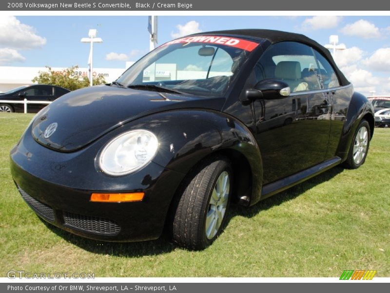 Black / Cream Beige 2008 Volkswagen New Beetle S Convertible