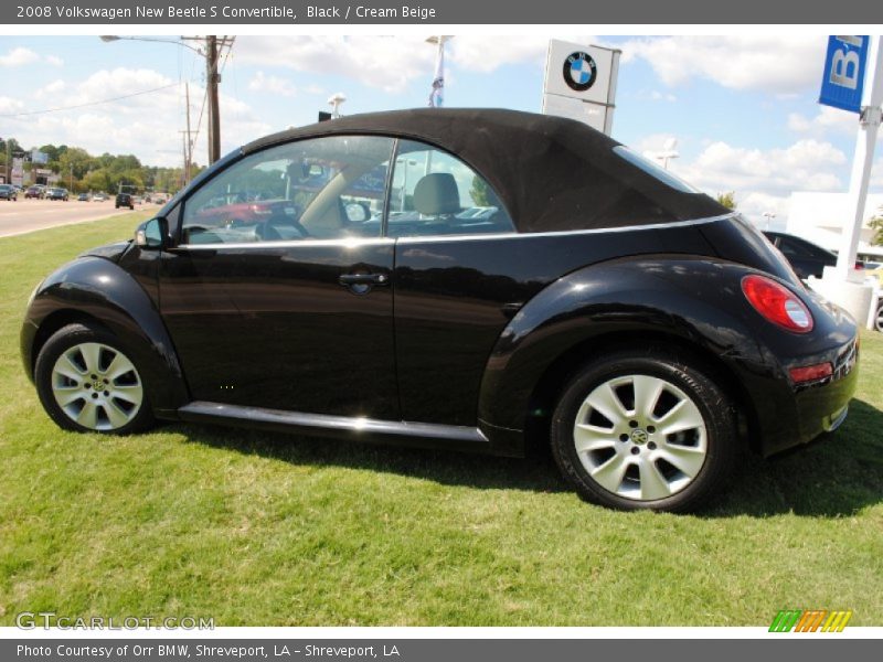 Black / Cream Beige 2008 Volkswagen New Beetle S Convertible