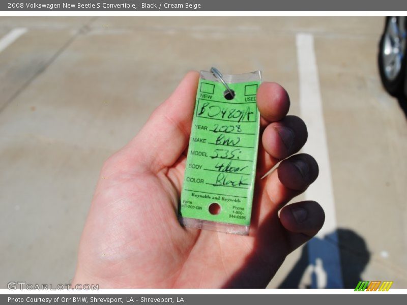 Black / Cream Beige 2008 Volkswagen New Beetle S Convertible