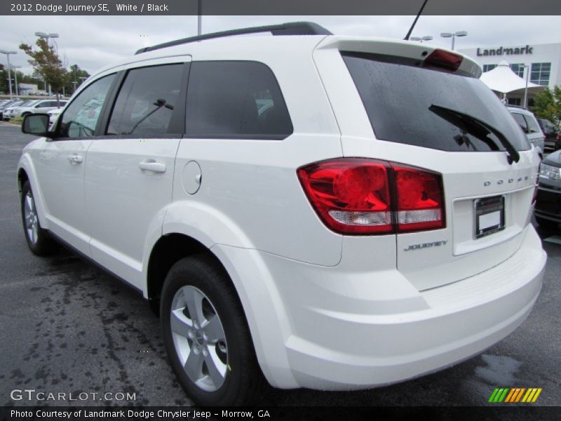White / Black 2012 Dodge Journey SE
