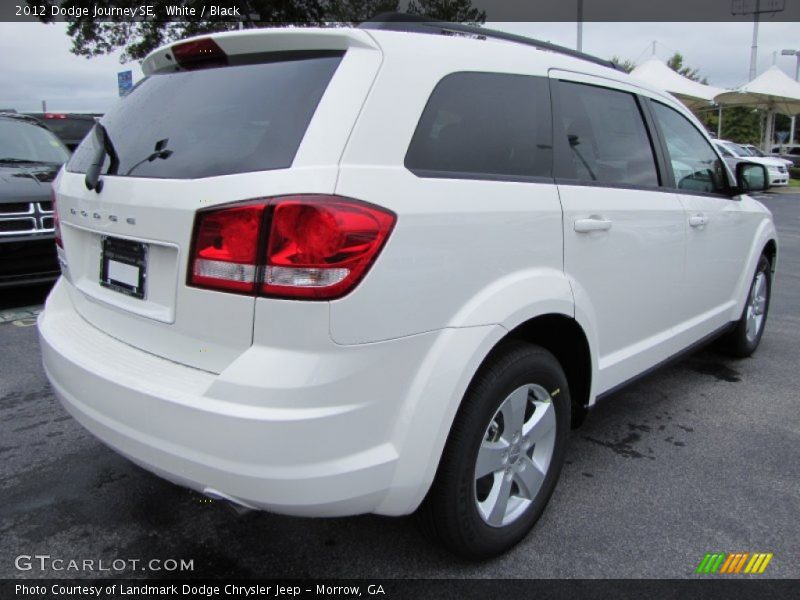 White / Black 2012 Dodge Journey SE