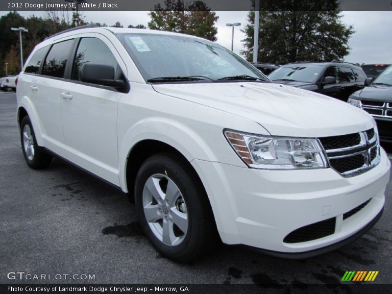 White / Black 2012 Dodge Journey SE