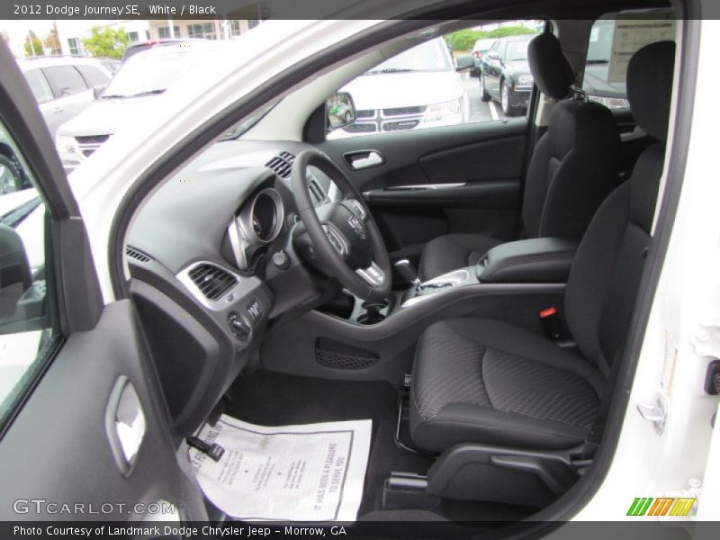 White / Black 2012 Dodge Journey SE