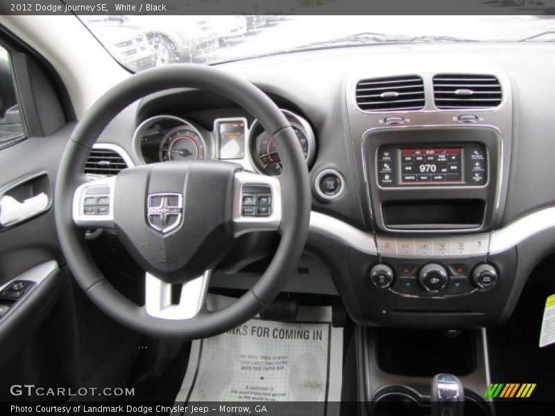 White / Black 2012 Dodge Journey SE