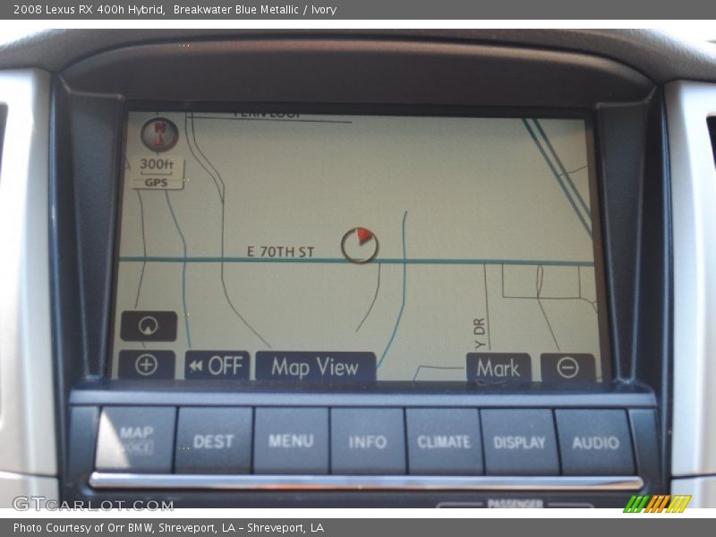 Navigation of 2008 RX 400h Hybrid