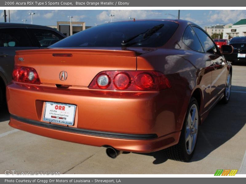 Blaze Orange Metallic / Ebony 2006 Acura RSX Type S Sports Coupe