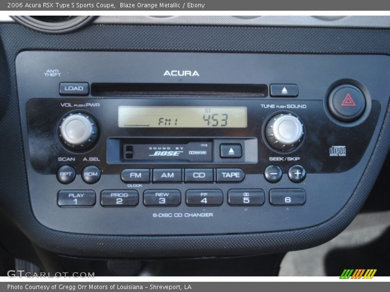 Blaze Orange Metallic / Ebony 2006 Acura RSX Type S Sports Coupe