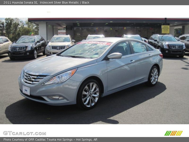 Iridescent Silver Blue Metallic / Black 2011 Hyundai Sonata SE