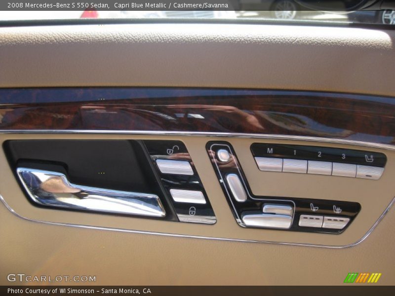 Capri Blue Metallic / Cashmere/Savanna 2008 Mercedes-Benz S 550 Sedan