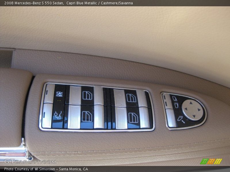 Capri Blue Metallic / Cashmere/Savanna 2008 Mercedes-Benz S 550 Sedan