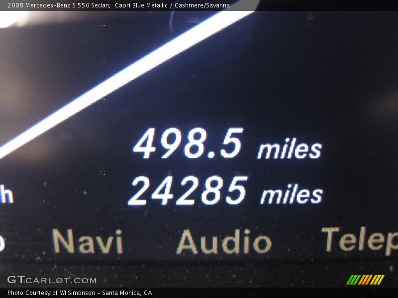 Capri Blue Metallic / Cashmere/Savanna 2008 Mercedes-Benz S 550 Sedan