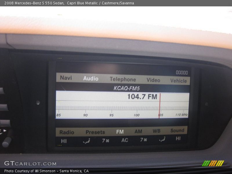 Capri Blue Metallic / Cashmere/Savanna 2008 Mercedes-Benz S 550 Sedan