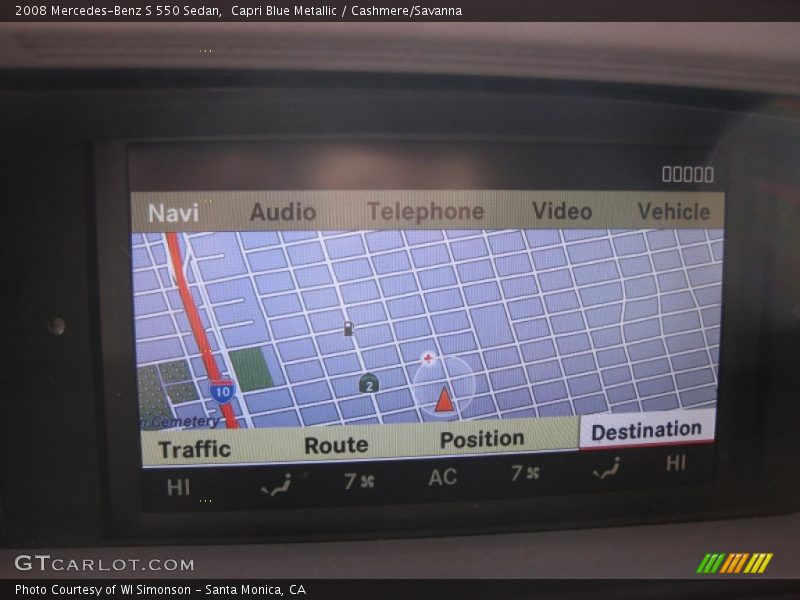 Capri Blue Metallic / Cashmere/Savanna 2008 Mercedes-Benz S 550 Sedan