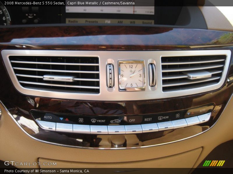 Capri Blue Metallic / Cashmere/Savanna 2008 Mercedes-Benz S 550 Sedan