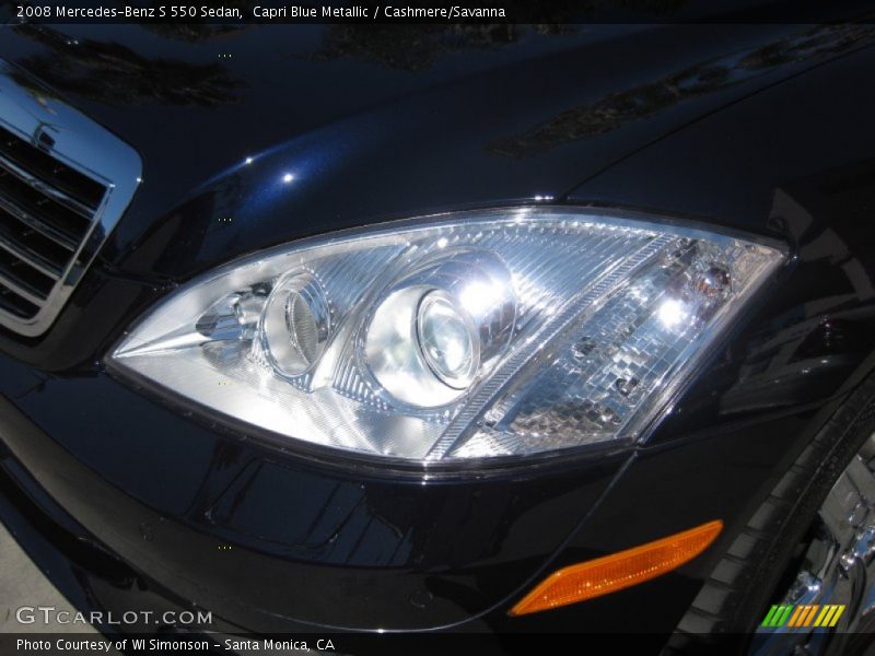 Capri Blue Metallic / Cashmere/Savanna 2008 Mercedes-Benz S 550 Sedan