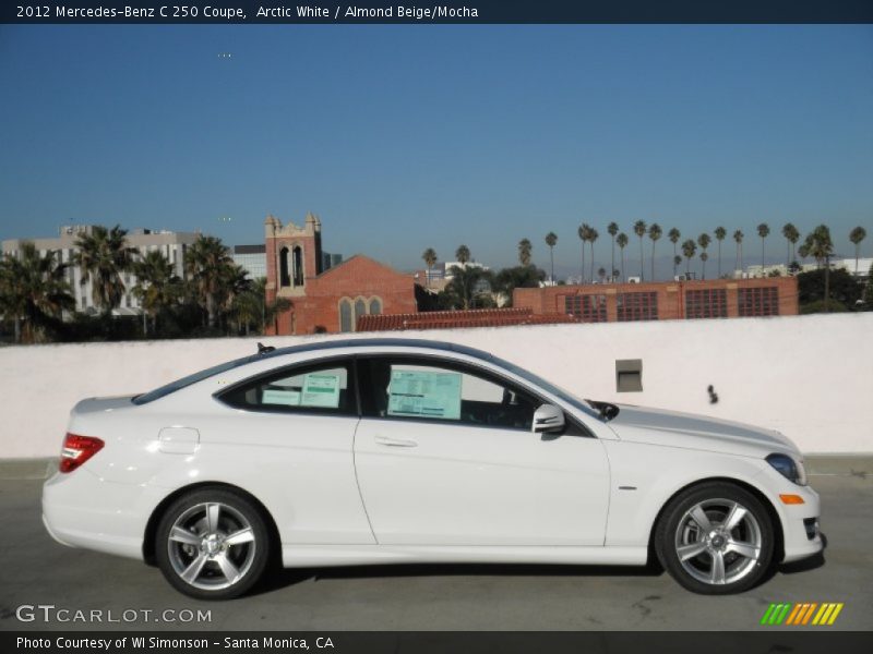 Arctic White / Almond Beige/Mocha 2012 Mercedes-Benz C 250 Coupe