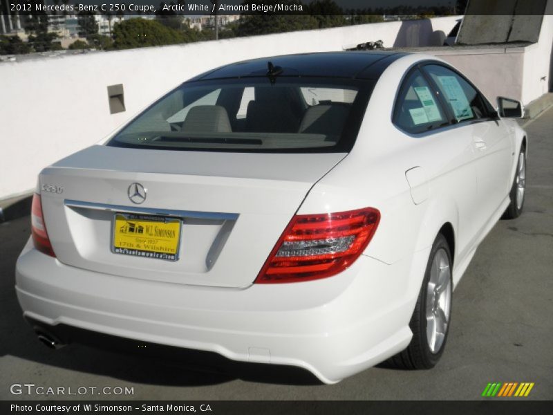 Arctic White / Almond Beige/Mocha 2012 Mercedes-Benz C 250 Coupe