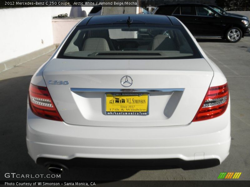 Arctic White / Almond Beige/Mocha 2012 Mercedes-Benz C 250 Coupe
