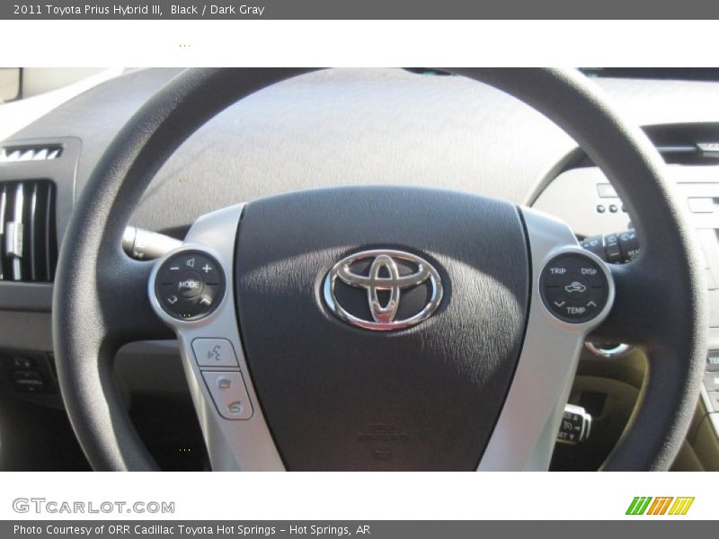 Black / Dark Gray 2011 Toyota Prius Hybrid III