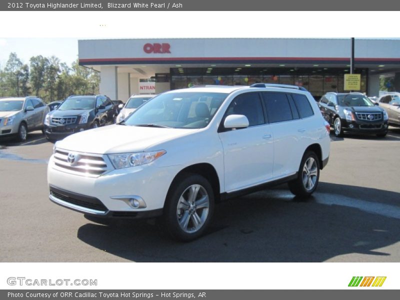 Blizzard White Pearl / Ash 2012 Toyota Highlander Limited