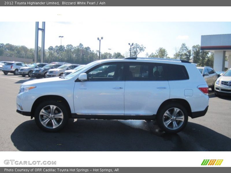 Blizzard White Pearl / Ash 2012 Toyota Highlander Limited