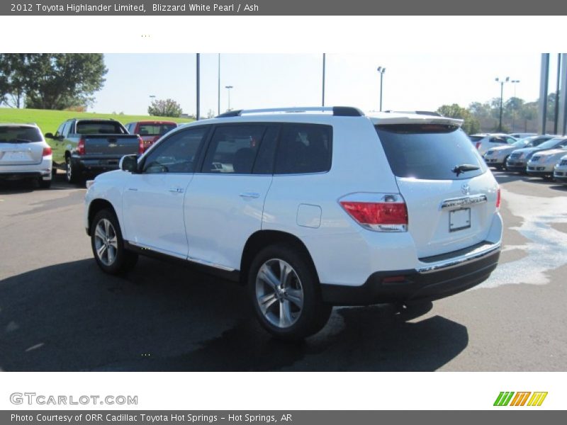 Blizzard White Pearl / Ash 2012 Toyota Highlander Limited