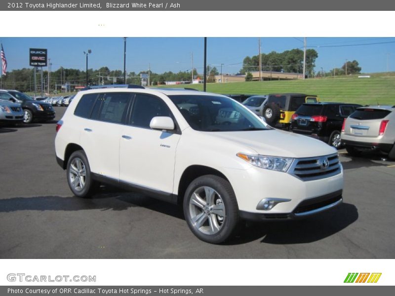 Blizzard White Pearl / Ash 2012 Toyota Highlander Limited