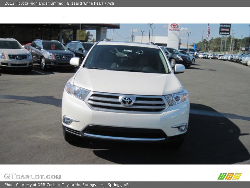 Blizzard White Pearl / Ash 2012 Toyota Highlander Limited
