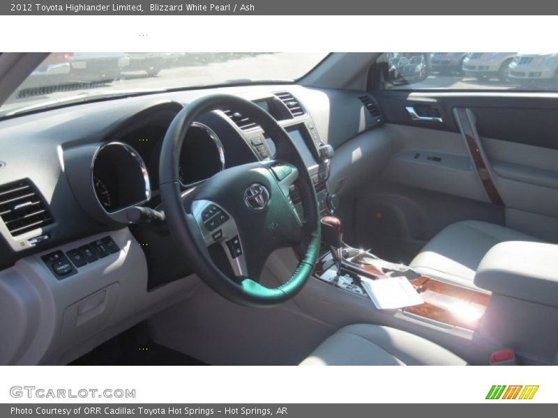 Blizzard White Pearl / Ash 2012 Toyota Highlander Limited