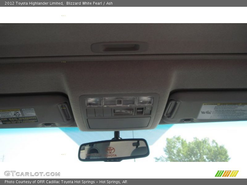 Blizzard White Pearl / Ash 2012 Toyota Highlander Limited