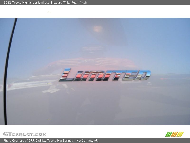 Blizzard White Pearl / Ash 2012 Toyota Highlander Limited