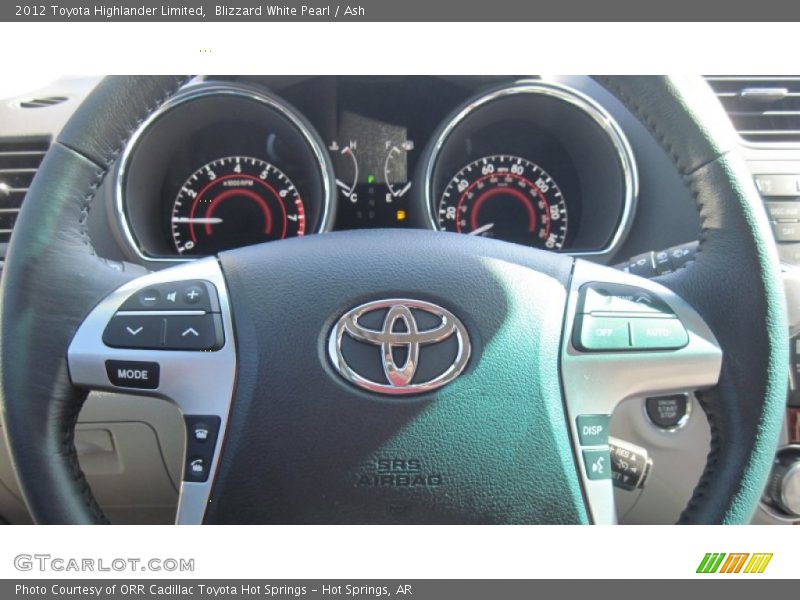 Blizzard White Pearl / Ash 2012 Toyota Highlander Limited
