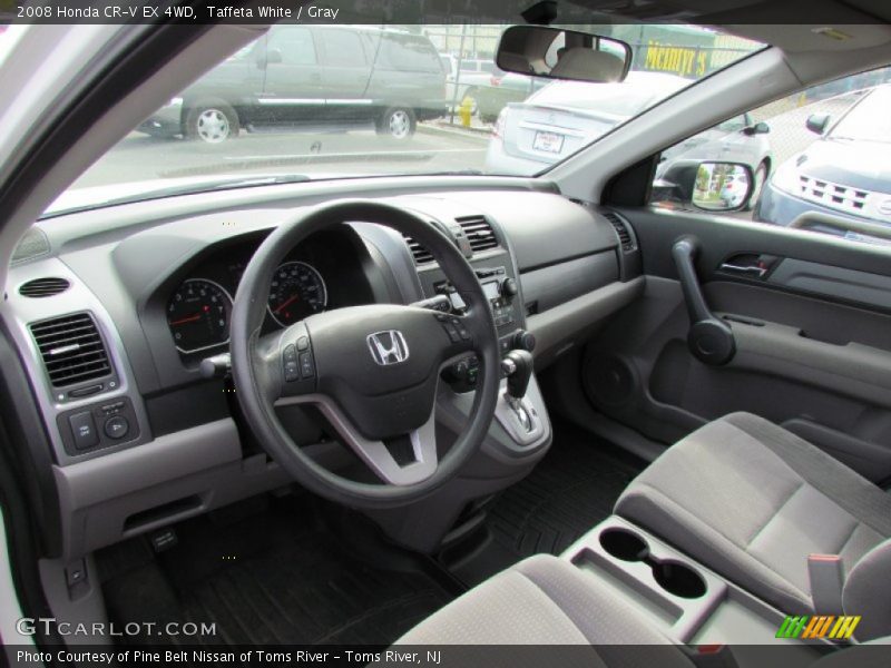 Taffeta White / Gray 2008 Honda CR-V EX 4WD