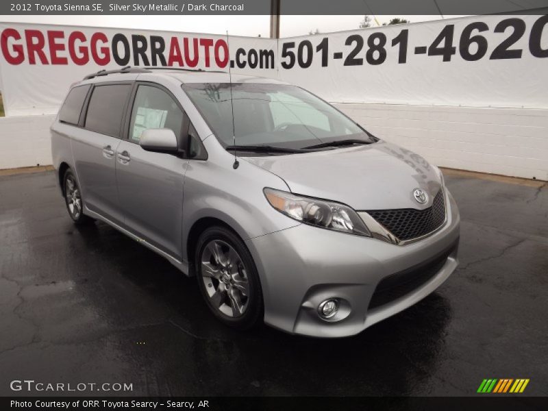 Silver Sky Metallic / Dark Charcoal 2012 Toyota Sienna SE