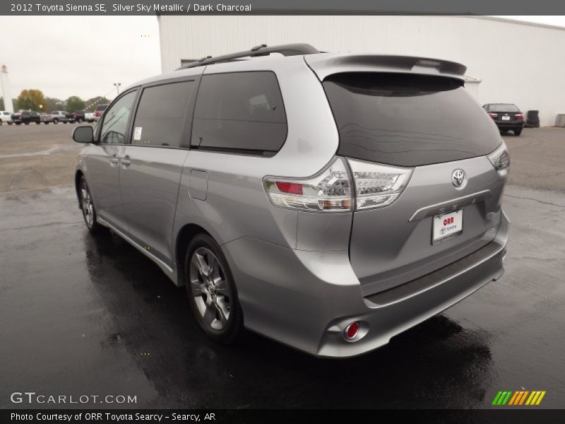 Silver Sky Metallic / Dark Charcoal 2012 Toyota Sienna SE