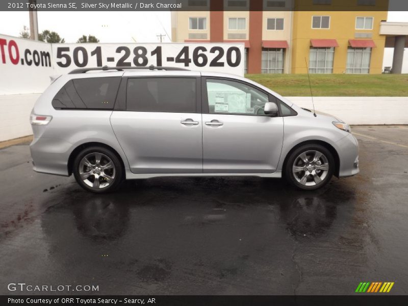 Silver Sky Metallic / Dark Charcoal 2012 Toyota Sienna SE