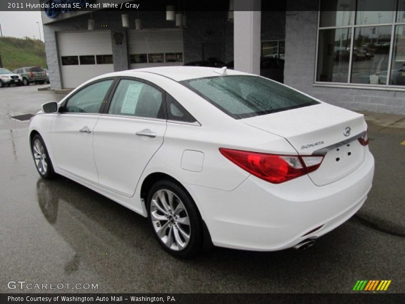Pearl White / Gray 2011 Hyundai Sonata SE