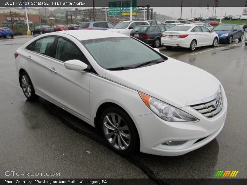 Pearl White / Gray 2011 Hyundai Sonata SE